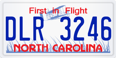 NC license plate DLR3246