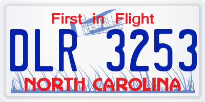 NC license plate DLR3253