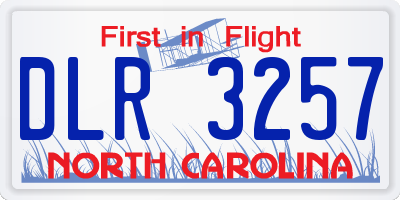 NC license plate DLR3257