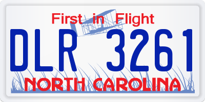NC license plate DLR3261