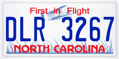 NC license plate DLR3267
