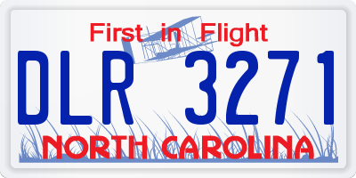 NC license plate DLR3271