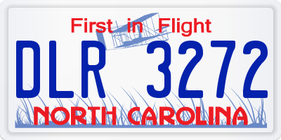NC license plate DLR3272
