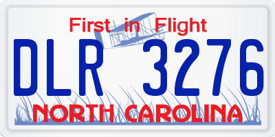 NC license plate DLR3276