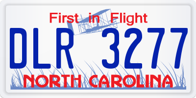 NC license plate DLR3277