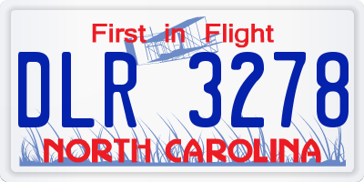 NC license plate DLR3278