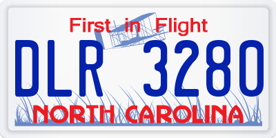 NC license plate DLR3280