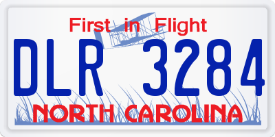 NC license plate DLR3284