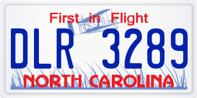NC license plate DLR3289