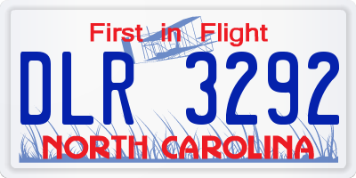 NC license plate DLR3292