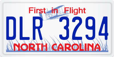 NC license plate DLR3294
