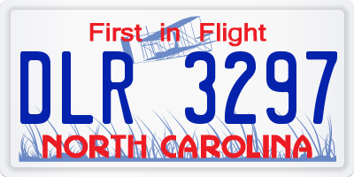 NC license plate DLR3297