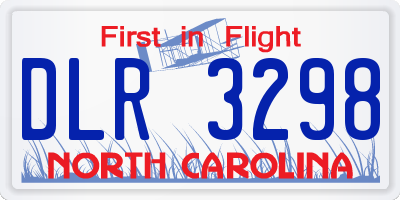 NC license plate DLR3298
