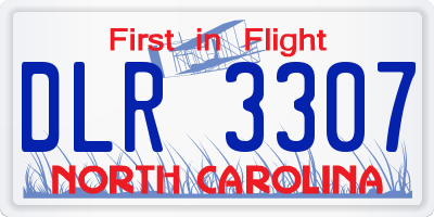 NC license plate DLR3307