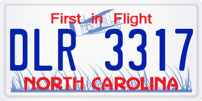 NC license plate DLR3317