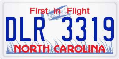NC license plate DLR3319