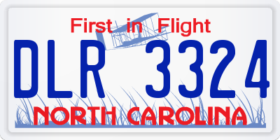 NC license plate DLR3324