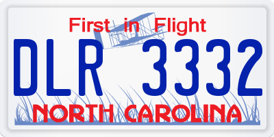 NC license plate DLR3332