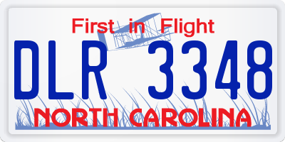 NC license plate DLR3348
