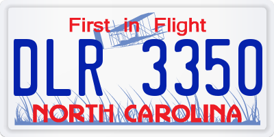 NC license plate DLR3350