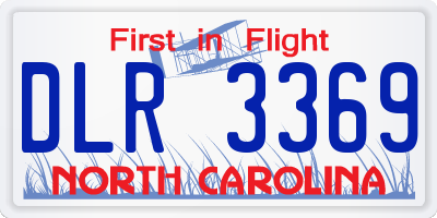 NC license plate DLR3369