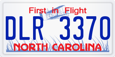 NC license plate DLR3370