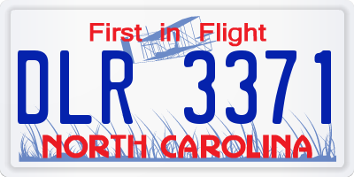 NC license plate DLR3371