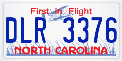 NC license plate DLR3376