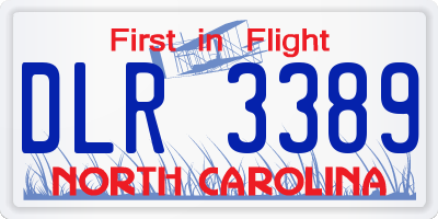 NC license plate DLR3389