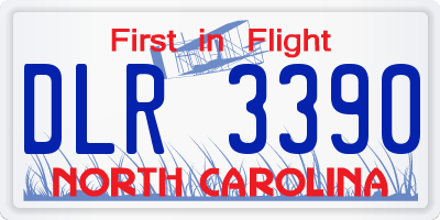 NC license plate DLR3390