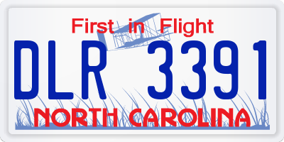 NC license plate DLR3391