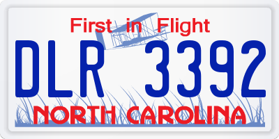 NC license plate DLR3392