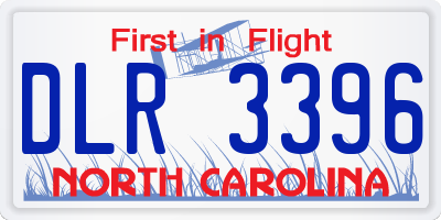 NC license plate DLR3396