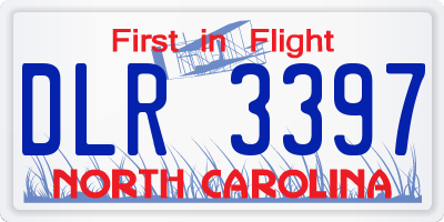 NC license plate DLR3397