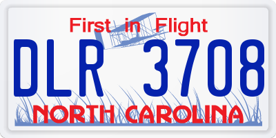 NC license plate DLR3708