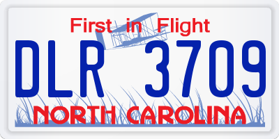 NC license plate DLR3709