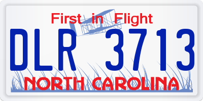 NC license plate DLR3713