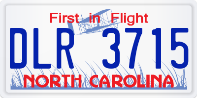 NC license plate DLR3715