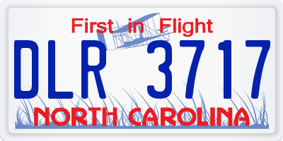 NC license plate DLR3717