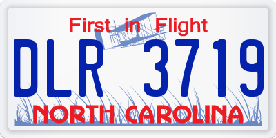 NC license plate DLR3719
