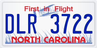 NC license plate DLR3722