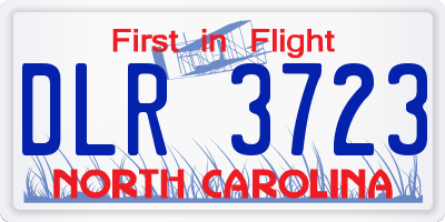 NC license plate DLR3723