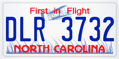 NC license plate DLR3732
