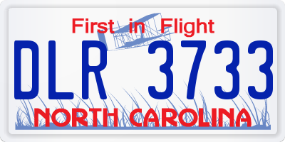 NC license plate DLR3733