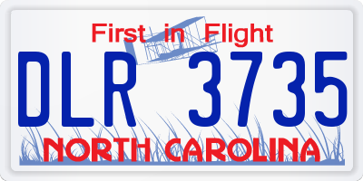 NC license plate DLR3735
