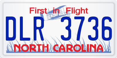 NC license plate DLR3736