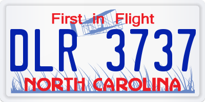 NC license plate DLR3737