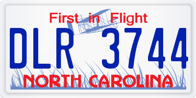 NC license plate DLR3744