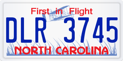 NC license plate DLR3745