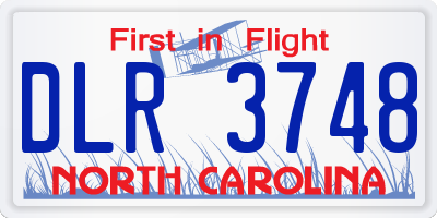 NC license plate DLR3748